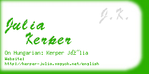 julia kerper business card